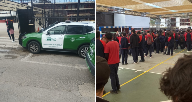 Aviso de bomba en Colegio Aconcagua de Quilpué obliga a evacuar a 2.500 alumnos
