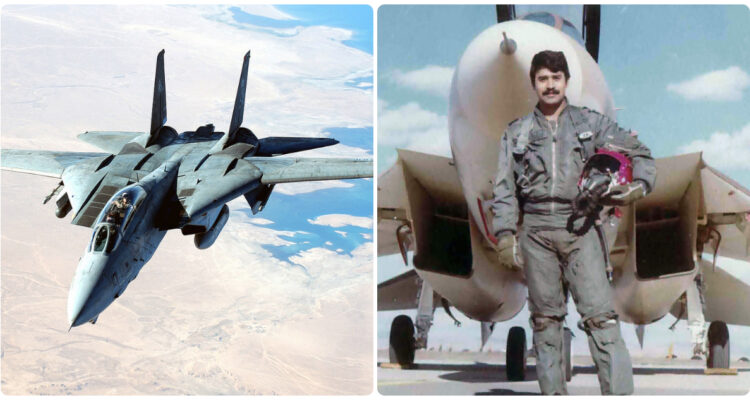 Un F-14 y el piloto iraní Jalil Zandi