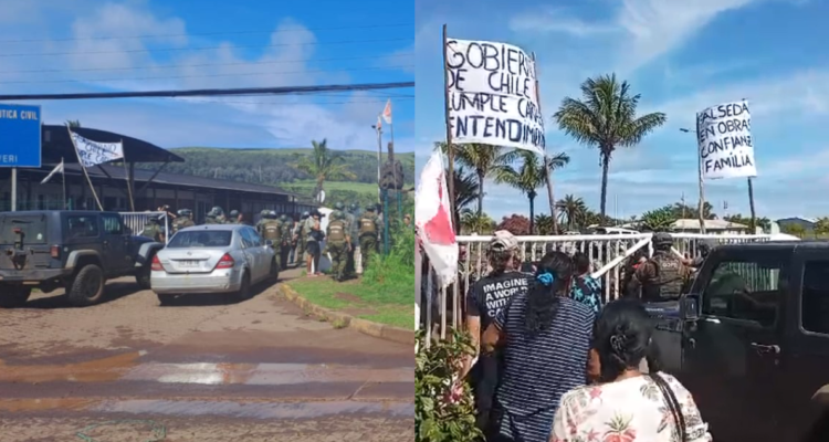 Familia Roe se manifestó en aeropuerto de Rapa Nui: siguen esperando devolución de terrenos