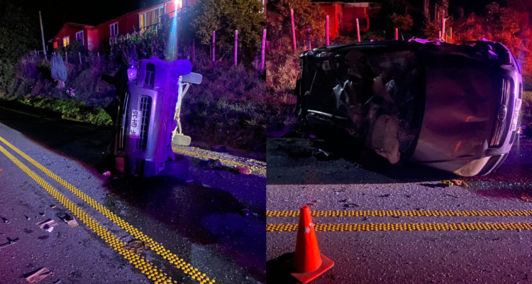 Fatal accidente en Lago Ranco: hombre muere tras volcar su vehículo y salir eyectado