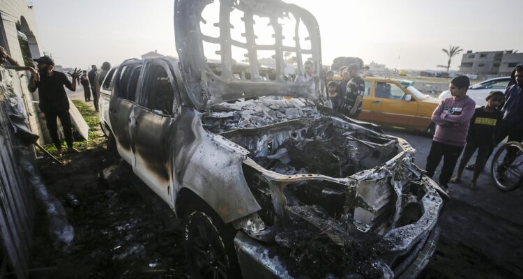 Vehículo en el que se desplazaban los voluntarios