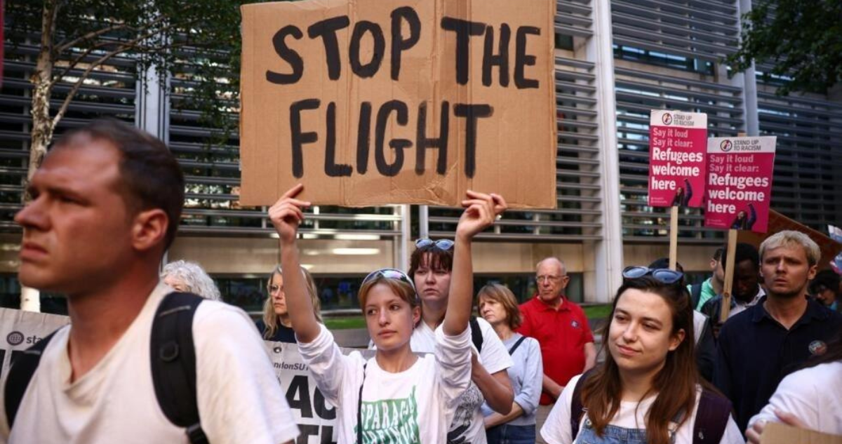 Archivo | Marcha contra los planes del Gobierno británico de deportar a solicitantes de asilo a Ruanda
