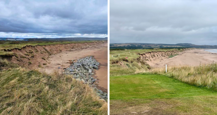 El efecto del cambio climático está provocando que los centros de golf más antiguos de Escocia, en un futuro, desaparezcan.