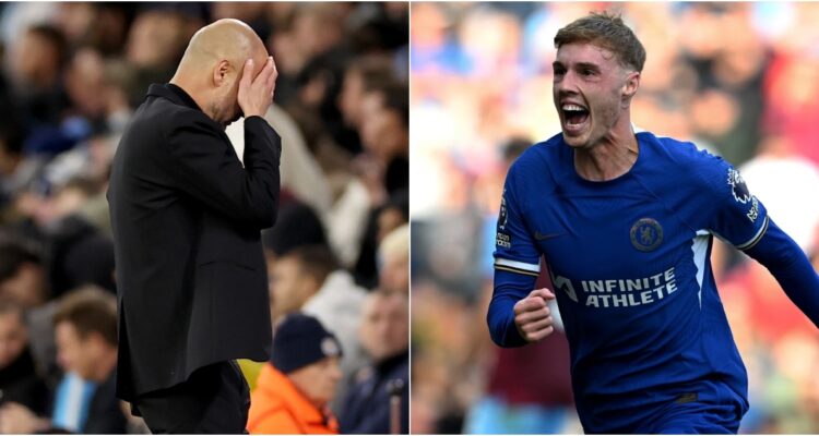 Pep Guardiola y Cole Palmer