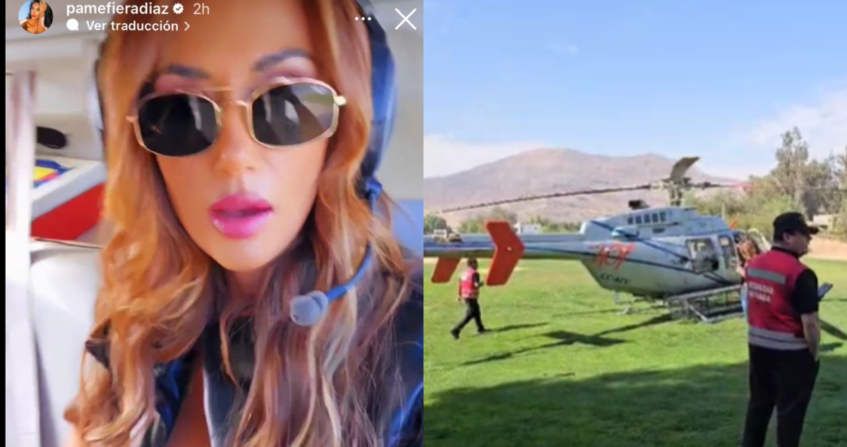 Helicóptero aterriza de emergencia en Chicureo: Pamela Díaz iba de pasajera