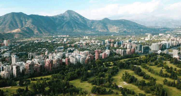 Fotografía aérea de un lugar en santiago de chile