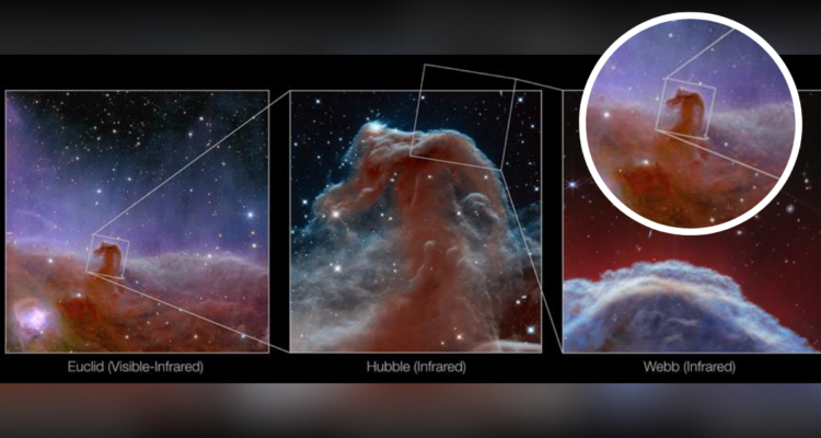 Telescopio James Web capta imágenes sin precedentes de la nebulosa “Cabeza de caballo”