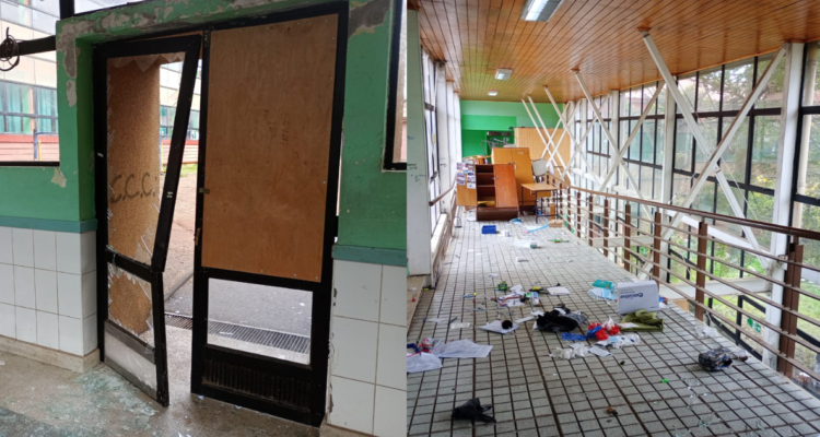 Encapuchados destrozan instalaciones de liceo en Lota: clases están suspendidas por crimen de Jeremy