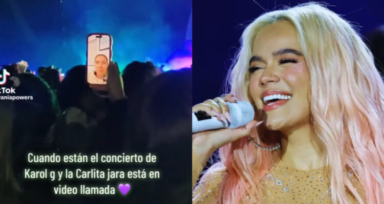 Karol G dejó especial mensaje a Carla Jara tras fugaz aparición en su concierto: “Tus amigos te aman”