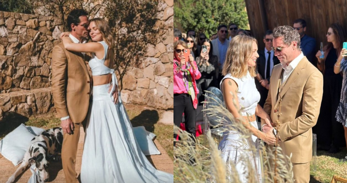 Kika Silva junto a Gonzalo Valenzuela en su matrimonio