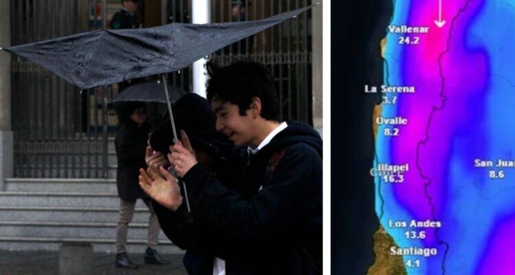 Cuánto, cuándo y dónde lloverá en Chile. Pronostican lluvias intensas en el norte con granizos tormentas eléctricas y vientos de hasta 100 km/h.