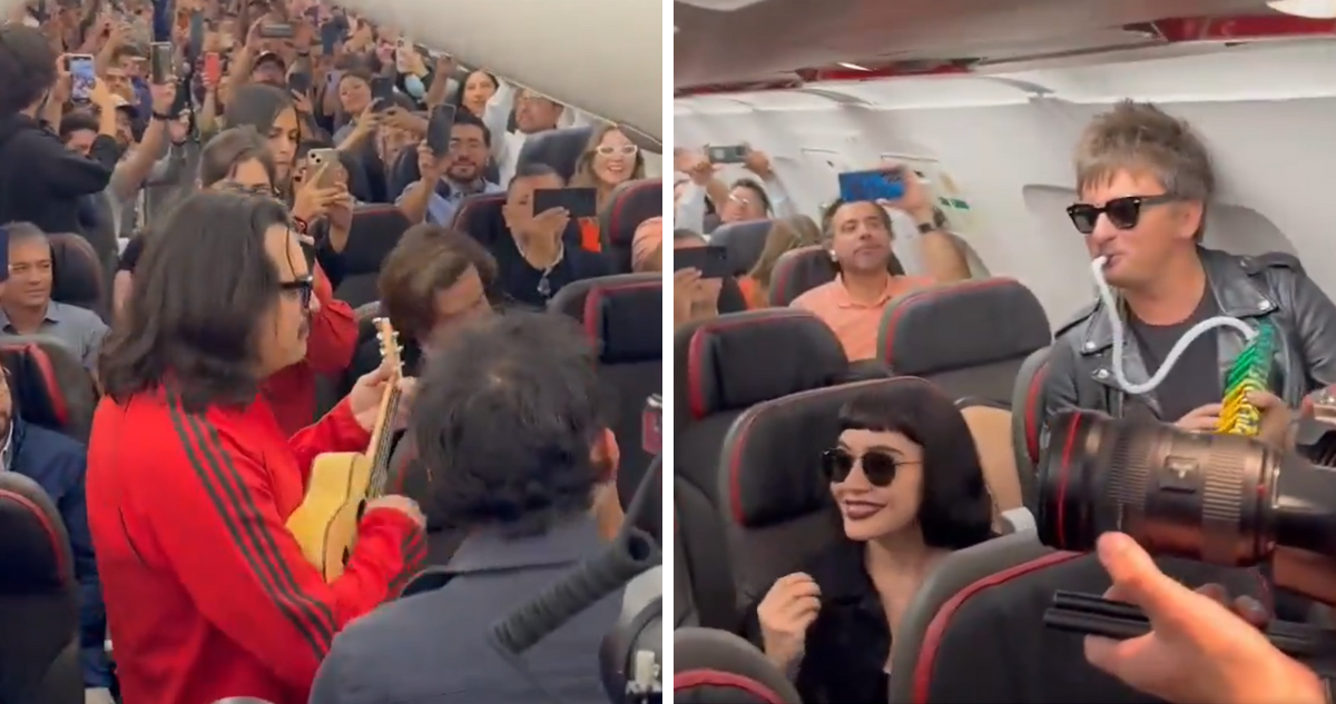 Los Bunkers sorprenden a pasajeros de avión con show en pleno vuelo a Iquique