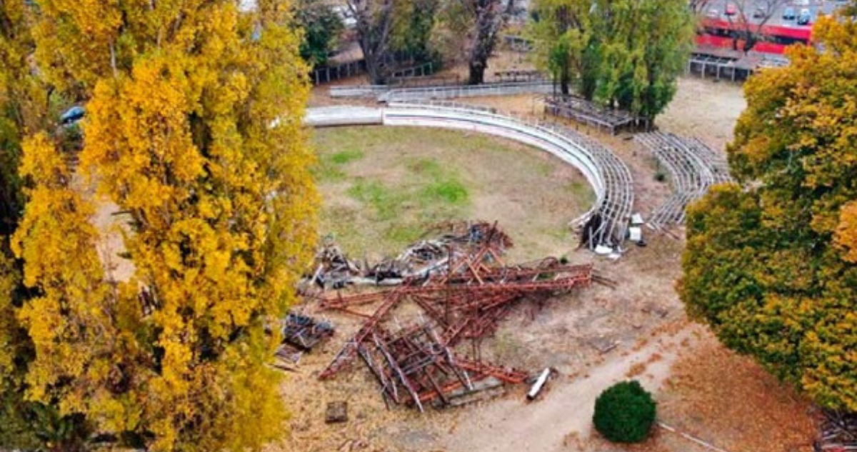 Medialuna de Chillán desmantelada
