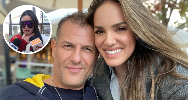 Nayara Vit junto a Rodrigo del Valle y miniatura de Adriana Barrientos en referencia a juicio por su muerte