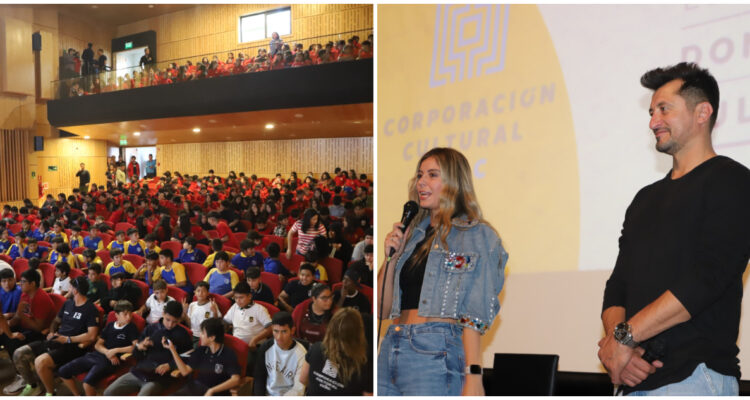 Nicolás Peric y Verónica Bianchi conversatorio Festival Cine Tocopilla