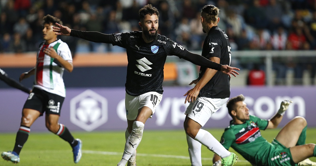 Palestino fue goleado por Bolívar en la Copa Libertadores.