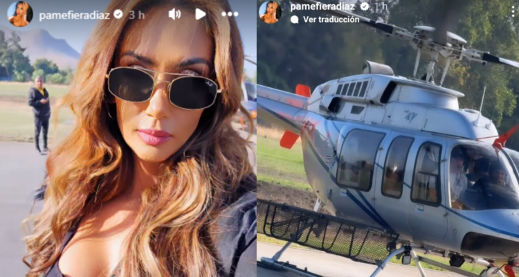 “Me da miedo”: los videos que subió Pamela Díaz previo a que helicóptero aterrizara de emergencia