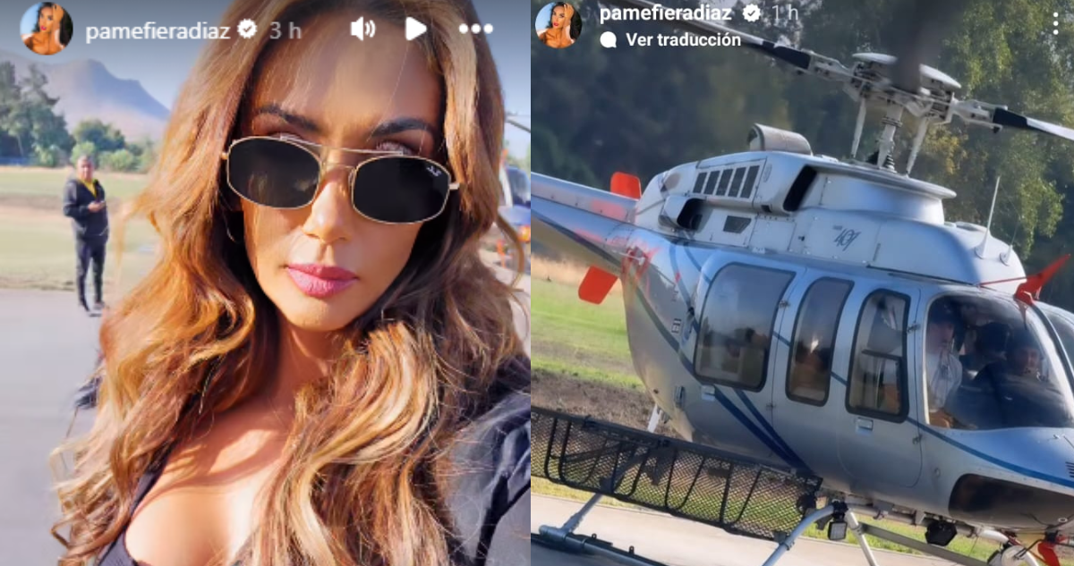 “Me da miedo”: los videos que subió Pamela Díaz previo a que helicóptero aterrizara de emergencia
