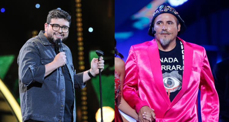 Luis Slimming (izquierda) y Paul Vásquez (derecha) en referencia a chiste hecho en Viña