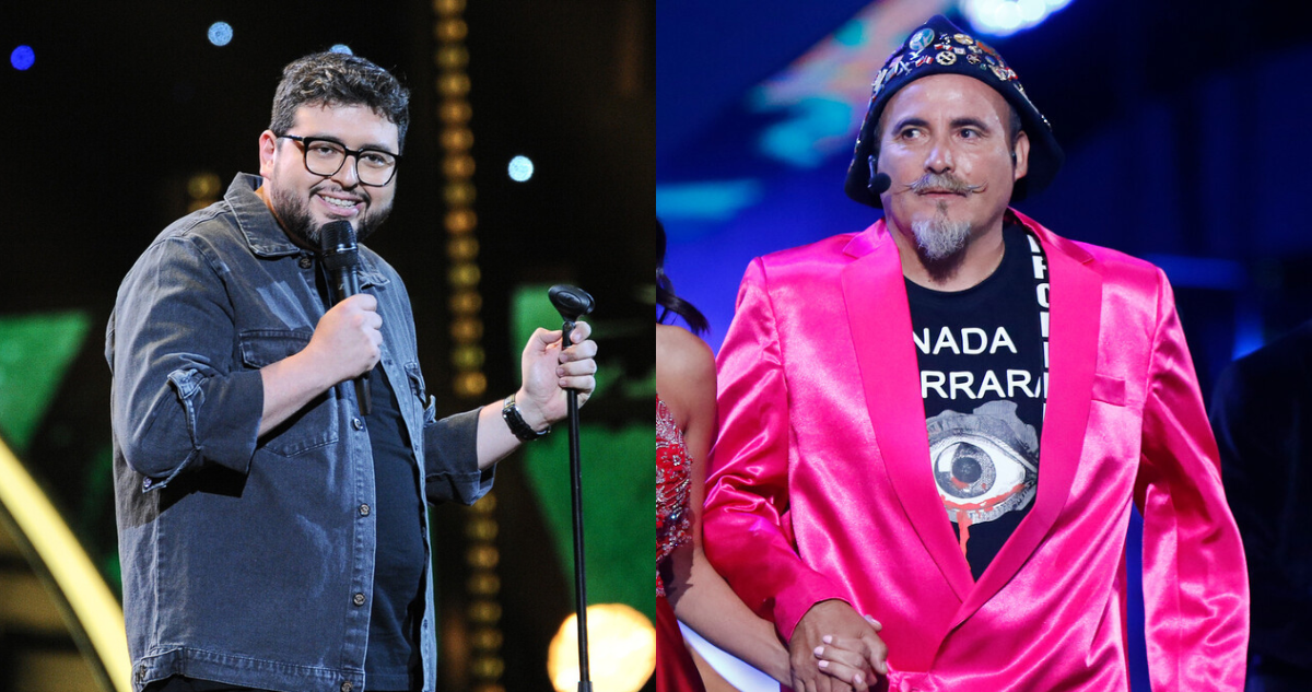 Luis Slimming (izquierda) y Paul Vásquez (derecha) en referencia a chiste hecho en Viña