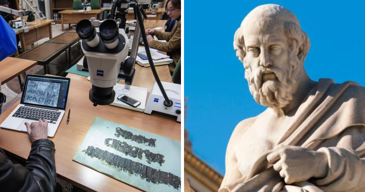 Descifran el lugar exacto de la tumba de Platón tras descifrar los enigmáticos Papiros de Herculano