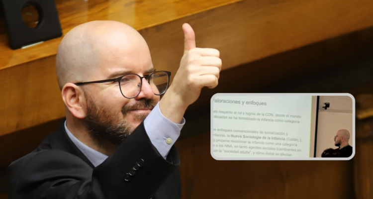 Giorgio Jackson en su primera clase en Barcelona