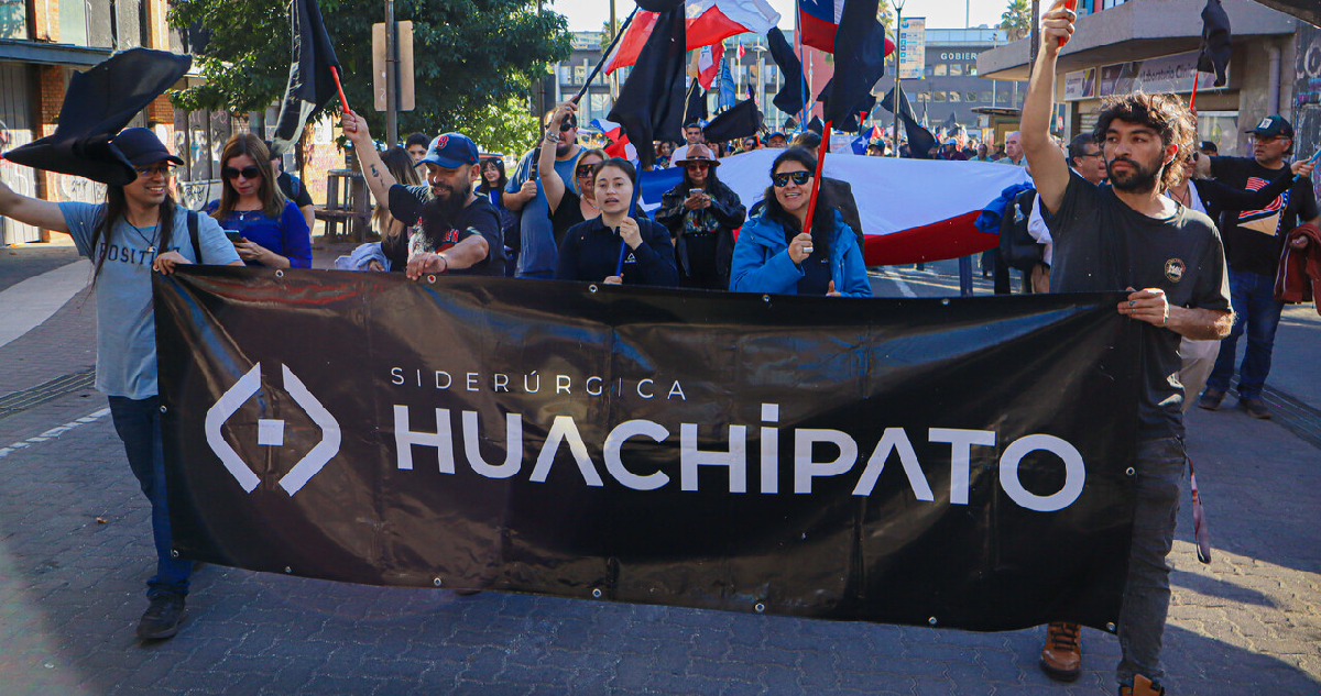 Marcha por la Siderúrgica Huachipato