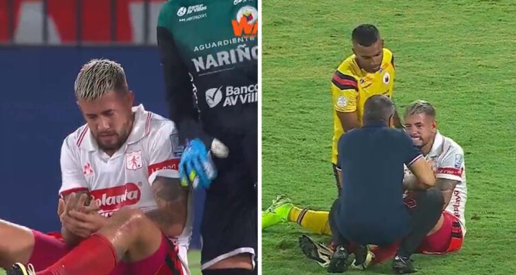 Rodrigo Holgado sufrió dolorosa lesión en Colombia.