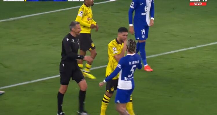 Argentino Rodrigo De Paul hizo el ridículo en la Champions League.