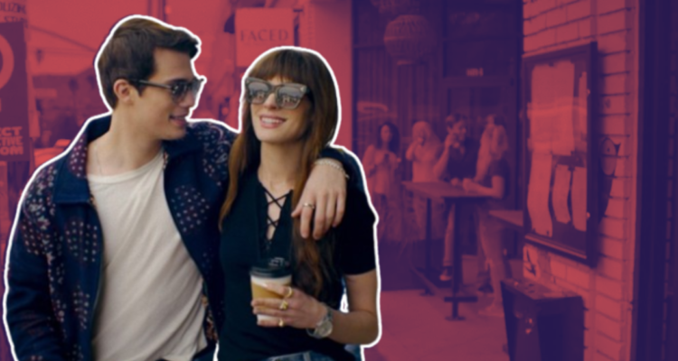 Nicholas Galitzine and Anne Hathaway in promotional photo of The idea of you