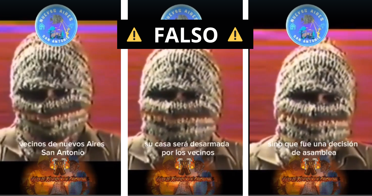 Viralizan falso video donde amenazan a vecinos de megatoma en San Antonio: registro real es del FPMR