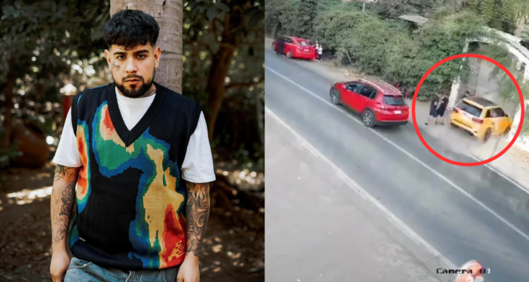 Artista Urbano Julianno Sosa (izquierda) y video de baleo (derecha)