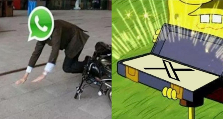 Memes de la caída de WhatsApp