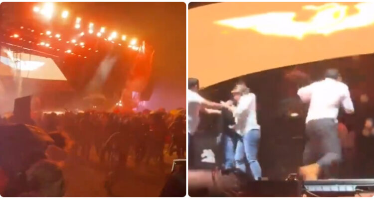 Escenario se derrumba en acto de campaña en México