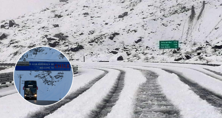 Pronóstico de nevadas obliga a mantener cerrado de manera preventiva paso fronterizo Los Libertadores