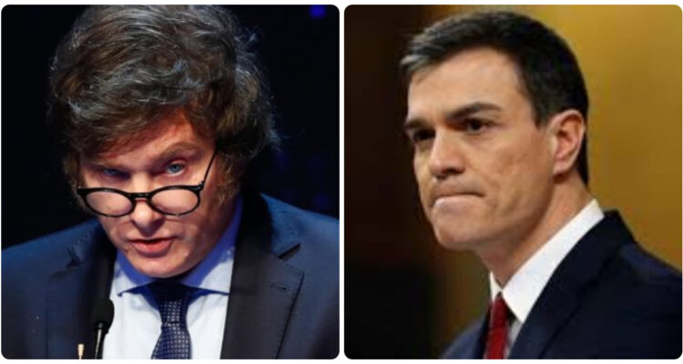 Javier Milei y Pedro Sánchez