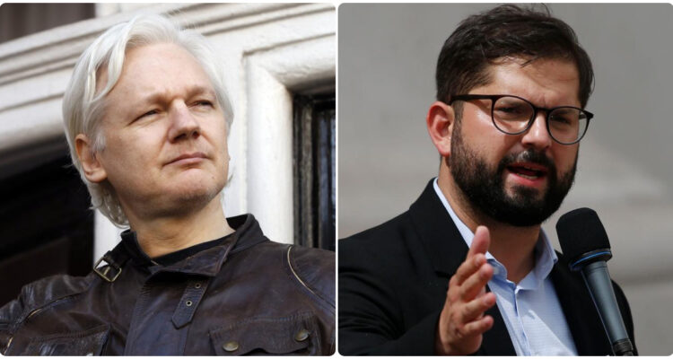Julian Assange y Gabriel Boric