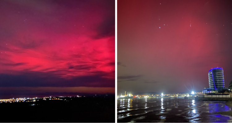 Auroras australes en el sur de Chile