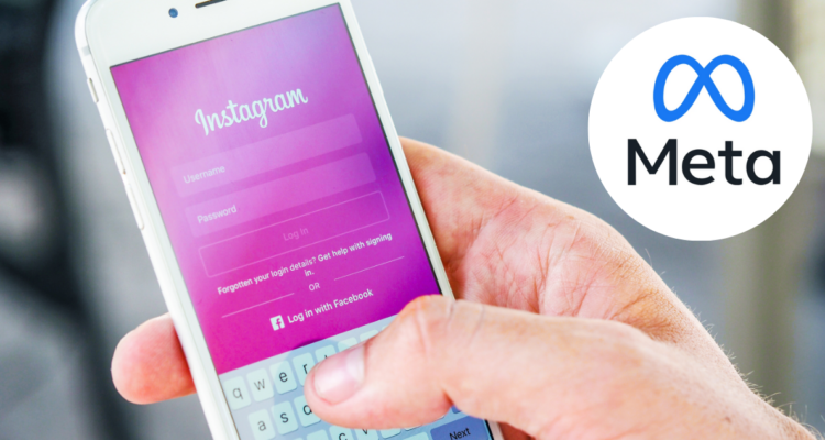 Fotografía de Instagram y logo de Meta