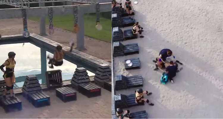 Capturas de caída de Camila Recabarren en Ganar o Servir