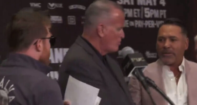 Canelo Álvarez Óscar de La Hoya confronte