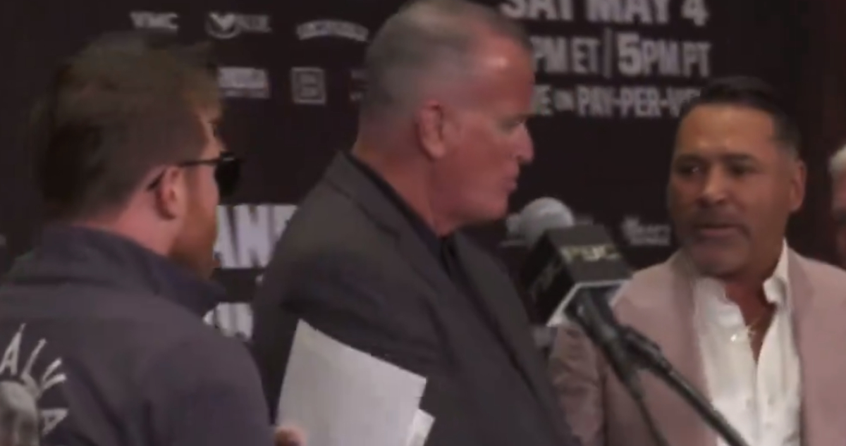 Canelo Álvarez Óscar de La Hoya confronte