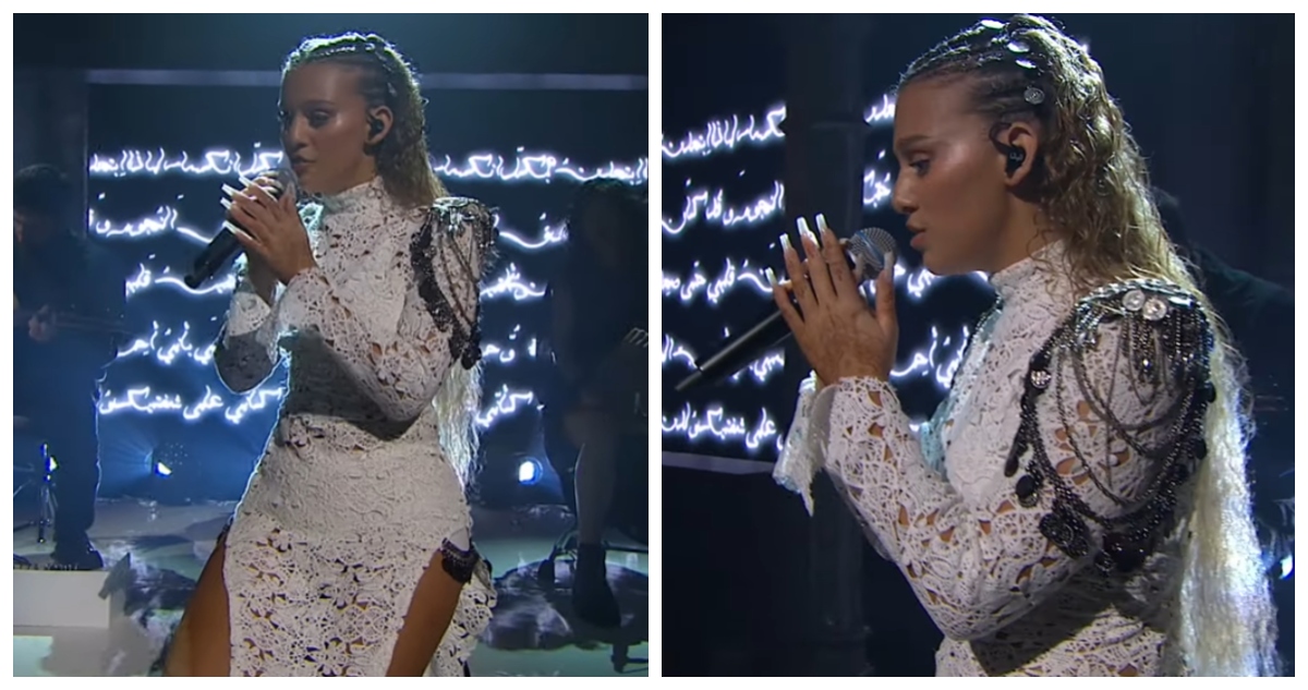 Cantante chileno-palestina Elyanna se presentó en el late show de Stephen Colbert