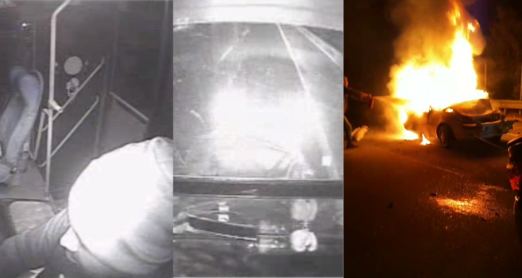 Cámaras captaron momento exacto en que bus impacta a auto y provoca muerte de familia en Villa Alemana