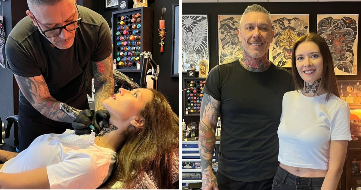 Carla Jara continúa realizando cambios en su vida, ahora la actriz mostró a sus seguidores un nuevo tatuaje, el cual cubre gran parte de su cuello.