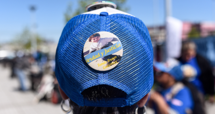 Gorra alusiva al caso Tomás Bravo