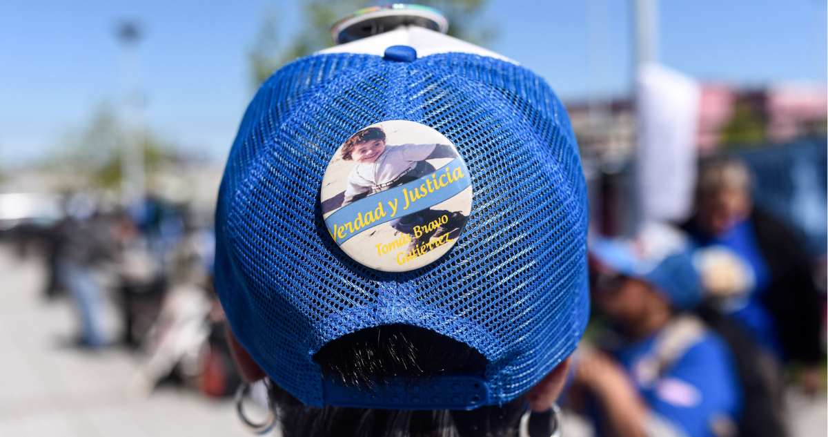 Gorra alusiva al caso Tomás Bravo