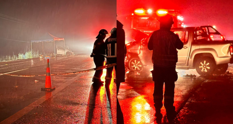 Brutal colisión entre camioneta y auto deja dos muertos en Yumbel: hay un herido grave