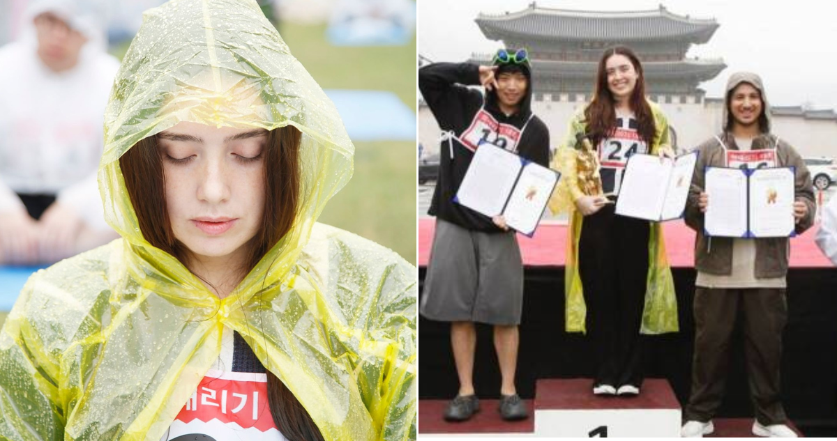 Valentina Vilches concurso de hacer nada en Corea