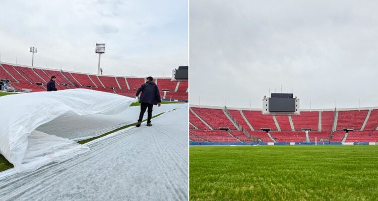 Así luce la cancha del estadio Nacional para el clásico universitario